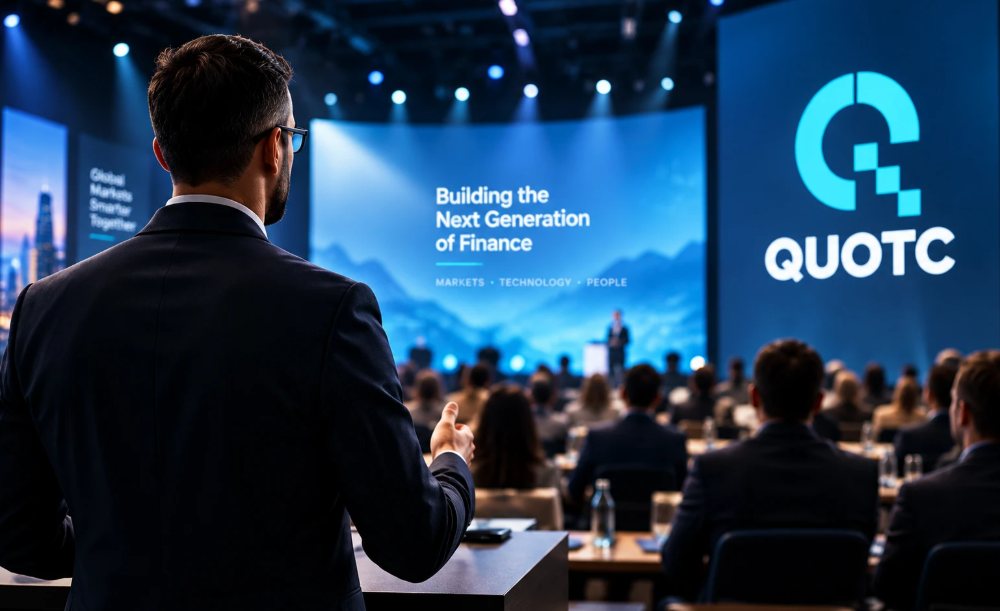 QUOTC presentation at a finance conference